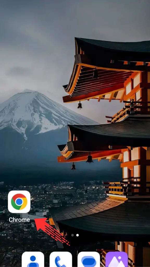 open chrome browser on your mobile